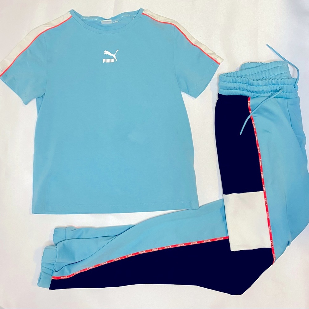 BLUE PUMA two piece sweat suit